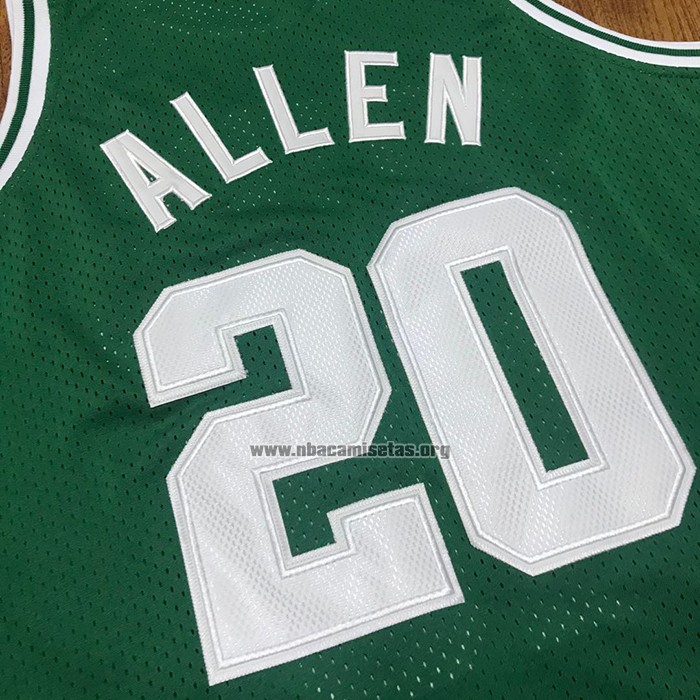 Camiseta Boston Celtics Ray Allen NO 20 Mitchell & Ness 1996-97 Verde